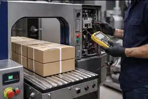 Electrical controls support for automated packaging equipment